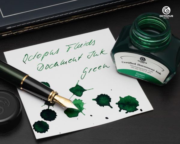 Octopus Fluids Document-Proof Fountain Pen Ink Document Ink Green 30 ml