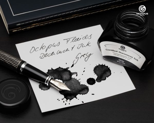 Octopus Fluids Document Inks Grey 30 ml Grey