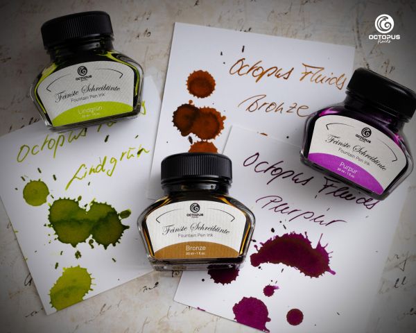 Octopus Fluids Fountain Pen Ink Classic Writing Inks Lime Green
