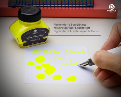Octopus Fluids Textmarkertinte Neon-Gelb mit Konverter
