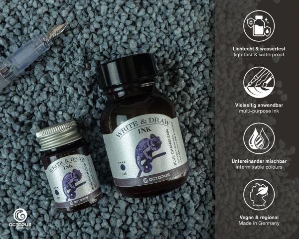Octopus Write & Draw Ink 425 Blue Chameleon Schreib- und Zeichentusche