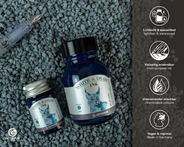 Octopus Write & Draw Ink Blue Lynx Schreib- und Zeichentusche
