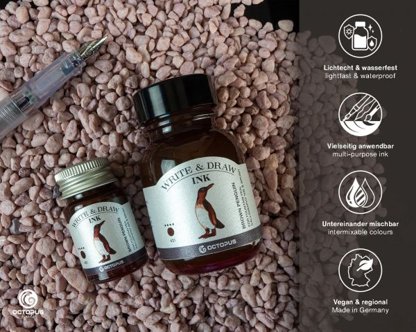 Octopus Write & Draw Ink Schreib- und Zeichentusche Brown Penguin Braun
