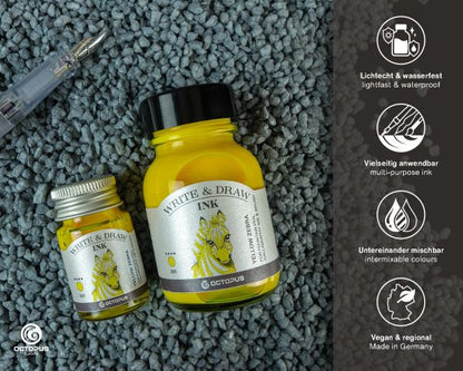 Octopus Pigmented Writing and Drawing Ink Octopus Write & Draw Yellow Zebra 380 Yellow
