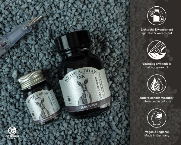 Octopus Writing and Drawing Ink Write & Draw Ink 289 Grey Kangaroo Grey