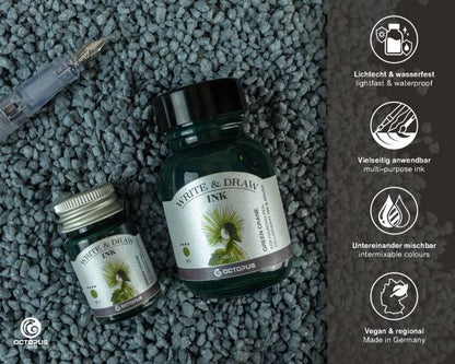 Octopus Write and Draw Ink Green Crane Drawing Ink 50 ml