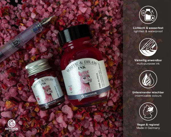 Octopus Pigmented Writing and Drawing Ink Octopus Write & Draw 457 Pink Alpaca
