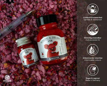 Octopus Schreib- und Zeichentusche Write & Draw Ink Kollektion Red Koala Rot 388