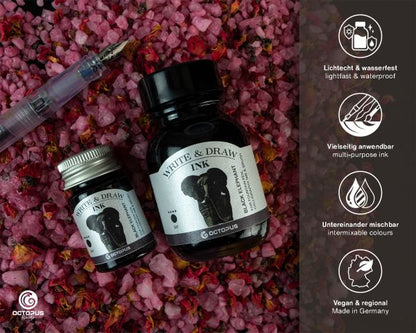 Octopus Fluids Schreib- und Zeichentusche Write & Draw 347 Black Elephant Schwarz