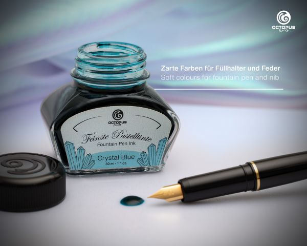 Octopus Fluids Füllhaltertinte Pastell Octopus Fluids Schreibtinten Crystal Blue