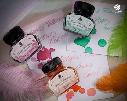Octopus Fluids Fountain Pen Ink Pastel Pastel Mint Poppy Pods