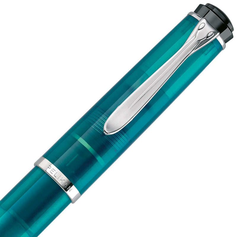 Pelikan Füller + Tintenglas, Classic M205, inkl. Edelsteintinte blau