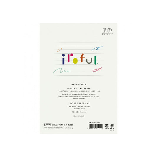 Iroful, Feuilles de papier pour stylo-plume, A5 vierge blanc