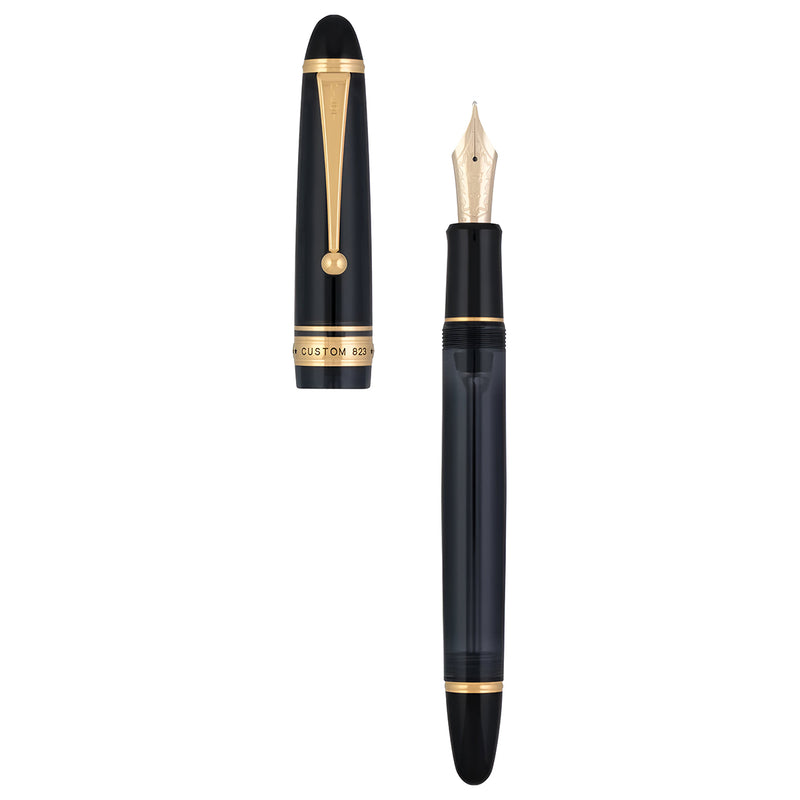 Pilot Füller Custom 823, 14Kt, schwarz