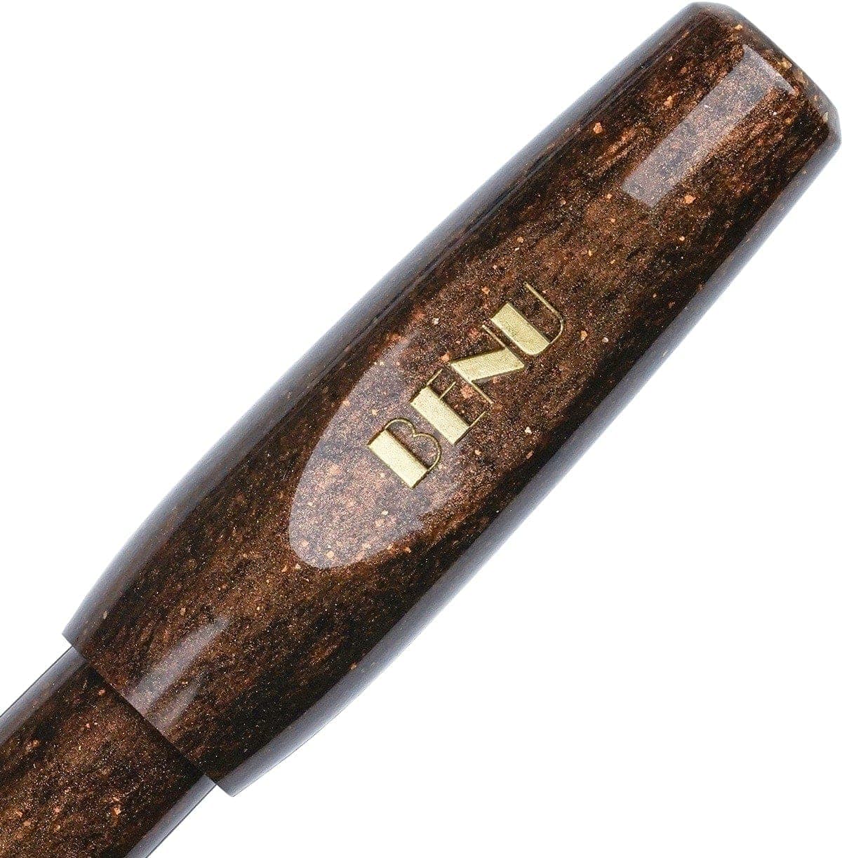 Stylo plume BENU Pixie or, brun café