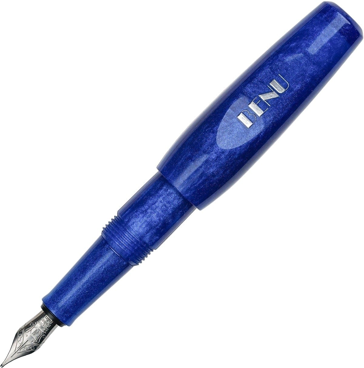 BENU Stylo-plume Pixie argent, Bleu roi