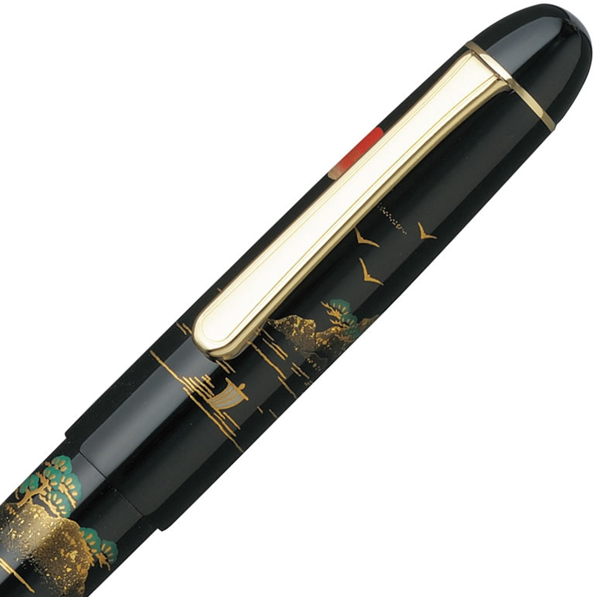 Platinum, Füller, #3776 Century Kaga Maki-e, mit Hira Maki-e Motiven Hira, 14Kt, Sansui