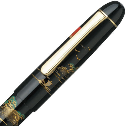 Platinum, Füller, #3776 Century Kaga Maki-e, mit Hira Maki-e Motiven Hira, 14Kt, Sansui