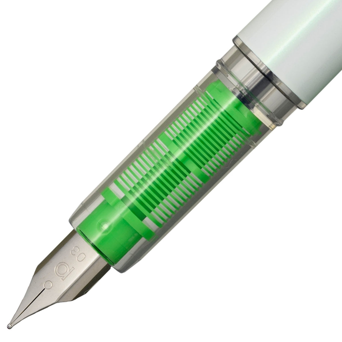 Platinum, Fountain pen, Plaisir Aura, Snap cap Healing Green