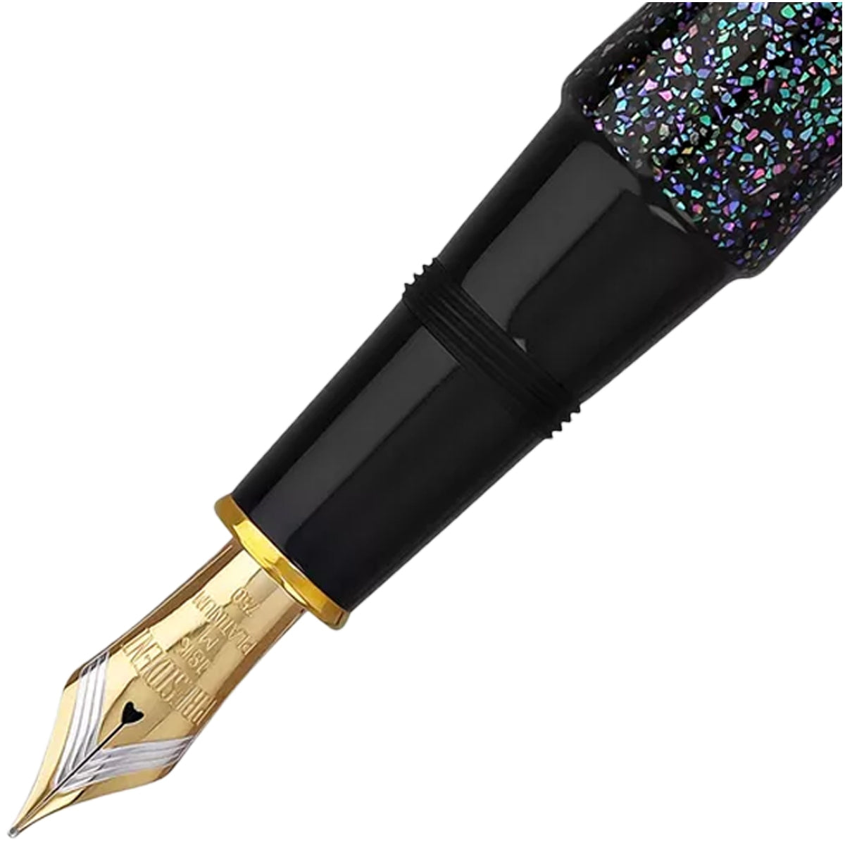 Platinum, Fountain Pen, Izumo Galaxy, 18kt, Black