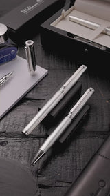 Waldmann, Tintenroller Tapio, Nadelstreifen, silber