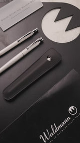 Waldmann Tintenroller Aura Night, Silber, mattiertes-Silber