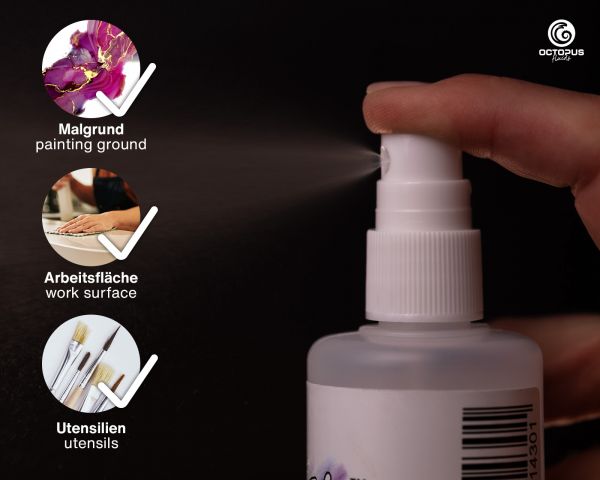 Octopus Fluids Cleaning Solution for Alcohol Inks Collection Colorless Spray