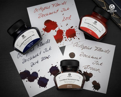 Octopus Fluids Dokumentenechte Füllhaltertinte Document Ink Rot Ltd. Edt. 30 ml