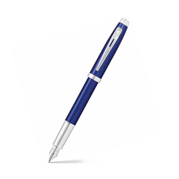 Sheaffer Füller 100 silber, Stahfeder, dunkelblau