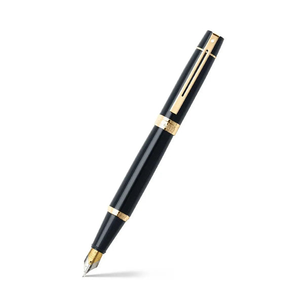 Sheaffer Füller 300 gold, Stahfeder, schwarz