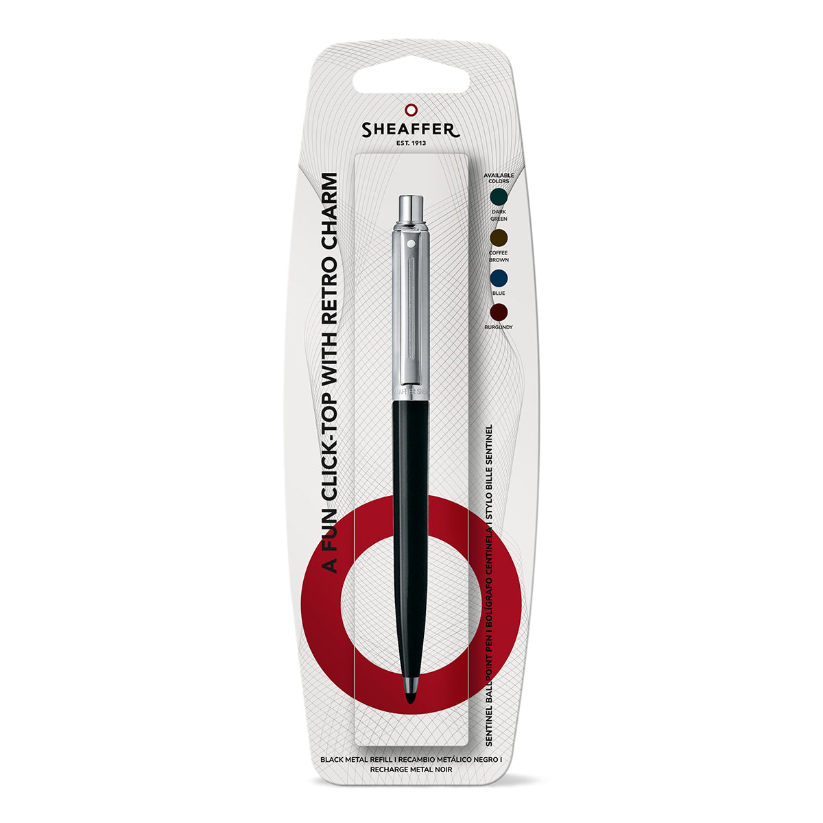 Sheaffer Ballpoint Pen Sentinel Chrome, Black