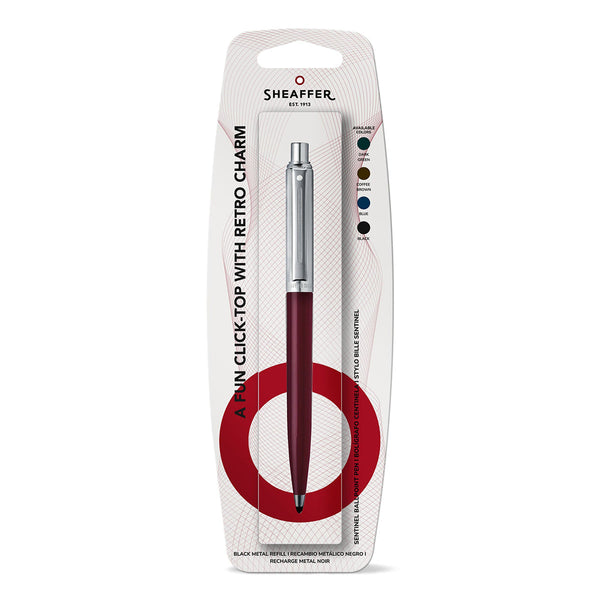 Sheaffer Kugelschreiber Sentinel Chrome, Burgundy
