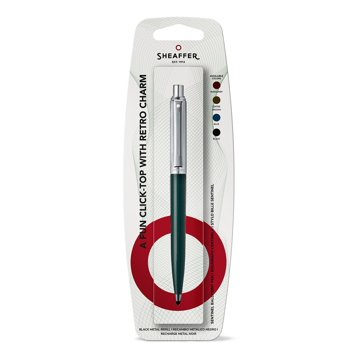 Stylo bille Sheaffer Sentinel Chromé, Vert