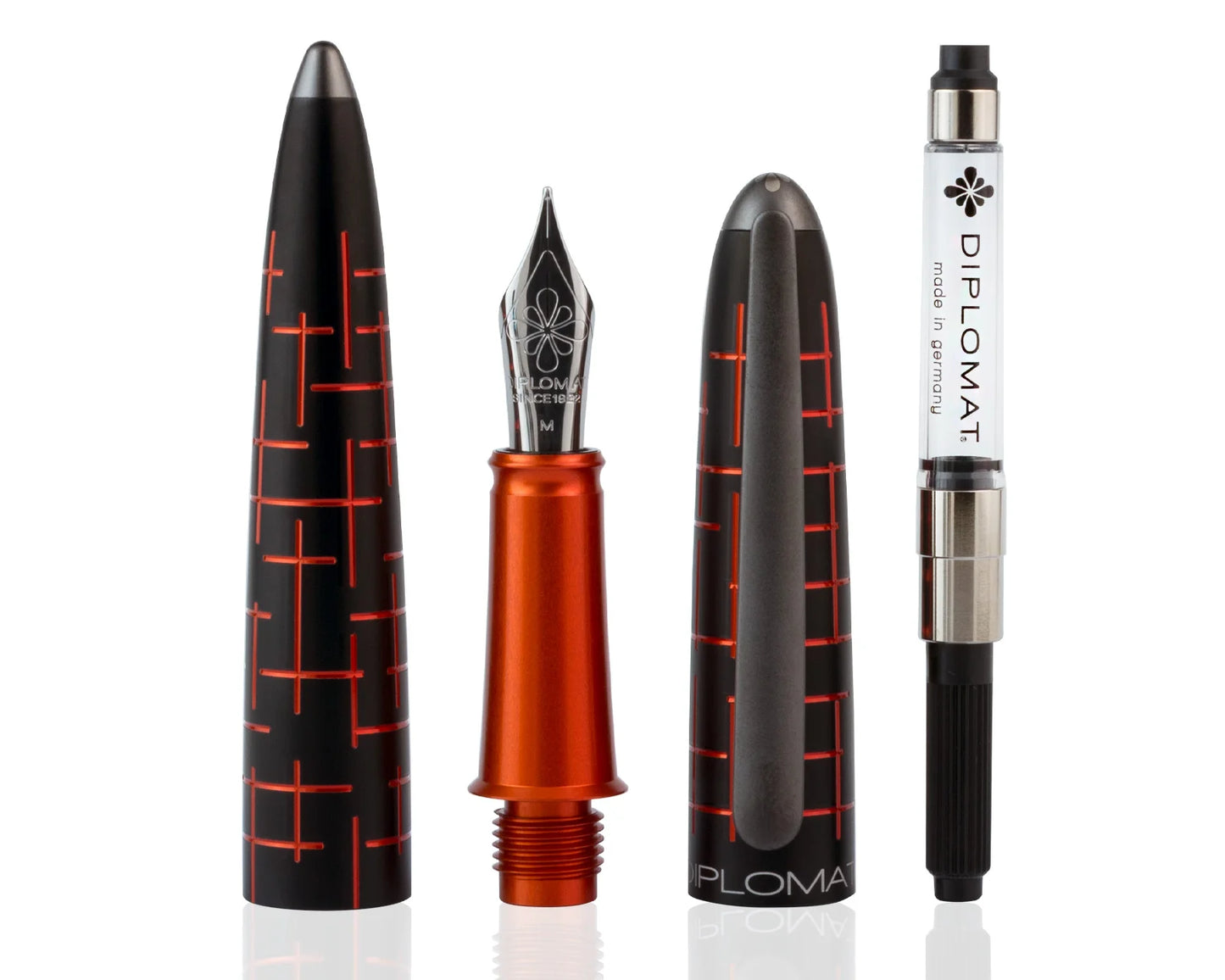 Diplomat, Fountain pen Elox Matrix black orange