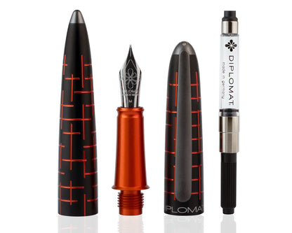Diplomat, Fountain pen Elox Matrix black orange