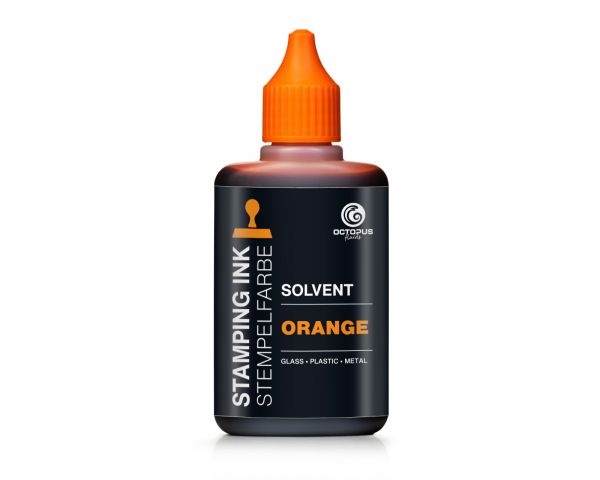 Octopus Fluids Solvent Stamp Ink Opaque Orange
