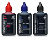 Octopus Solvent-Stempelfarbe (Set) Schwarz, Rot, Blau