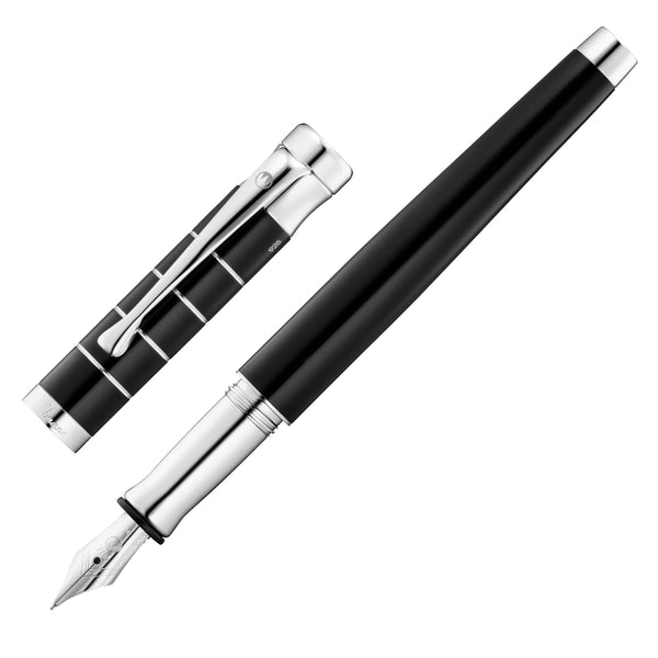 Waldmann, Tintenroller Tango, Ring, lackiert, schwarz