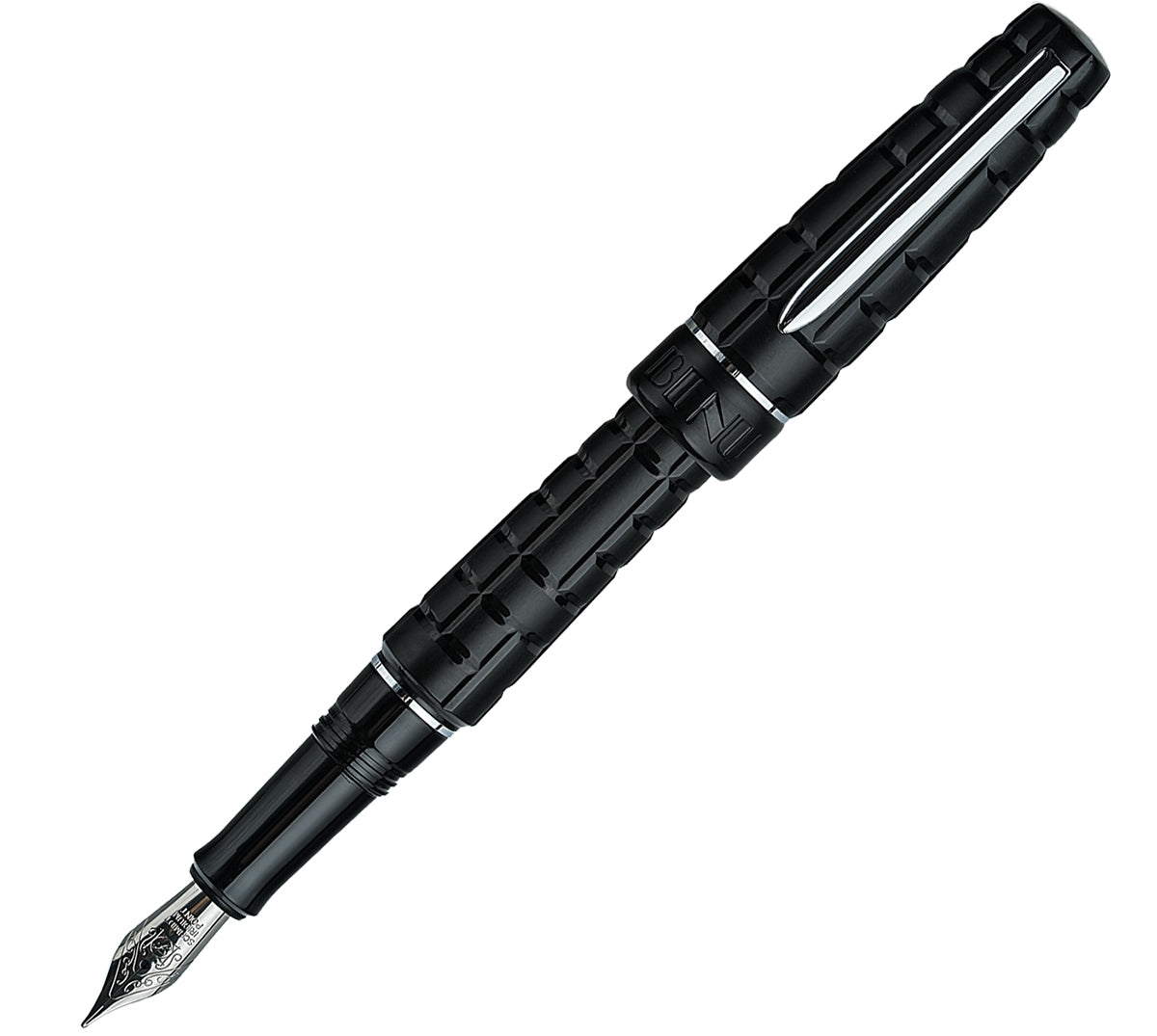 Stylo plume BENU Tessera argent, Onyx