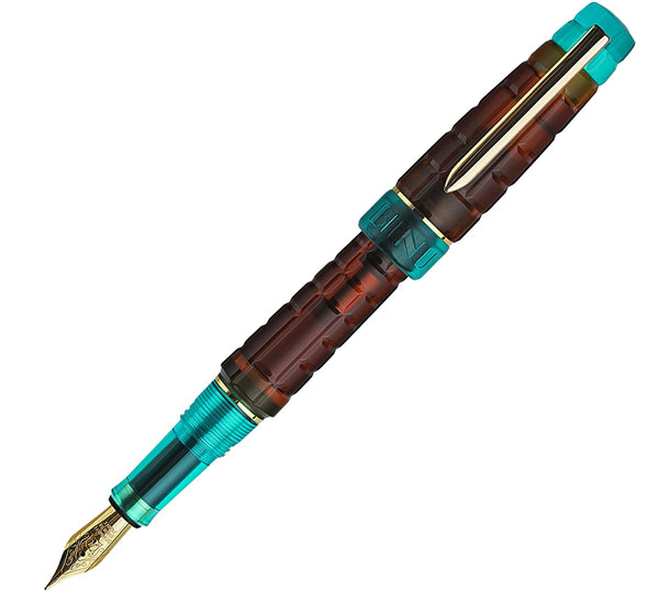 Stylo plume BENU Tessera doré, Ribbon Turquoise