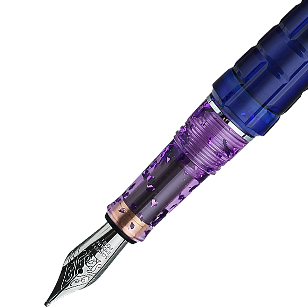 Stylo plume BENU Tessera argent, Tanzanite