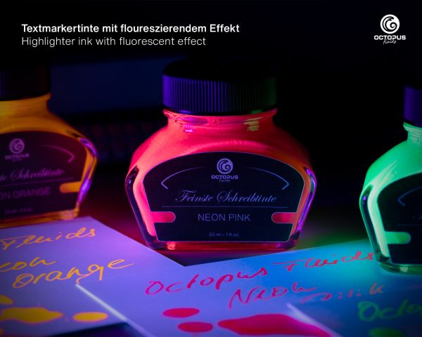 Octopus Fluids Textmarkertinte Neon Orange Ltd. Edt. Neon-Orange