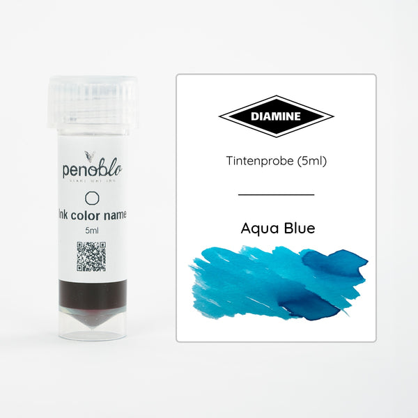 Penoblo Ink Sample, Diamine Regular, Aqua Blue