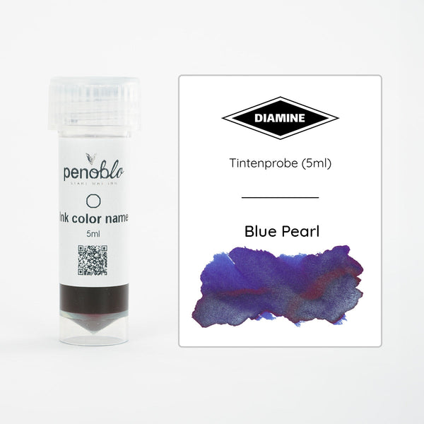 Diamine, Tintenprobe, Shimmering, Blue Pearl, 5ml