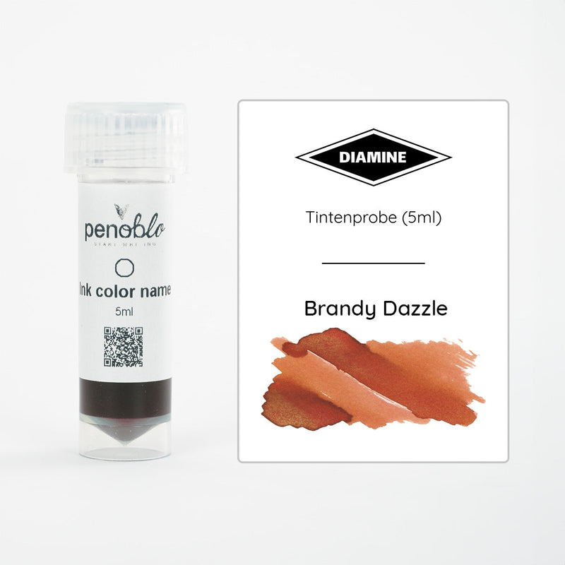 Diamine, Tintenprobe, Shimmering, Brandy Dazzle, 5ml