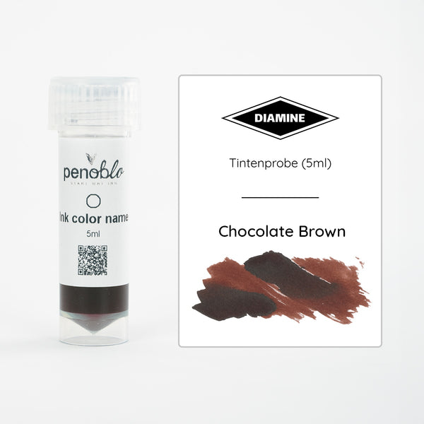 Penoblo Ink Sample, Diamine Regular, Chocolate Brown