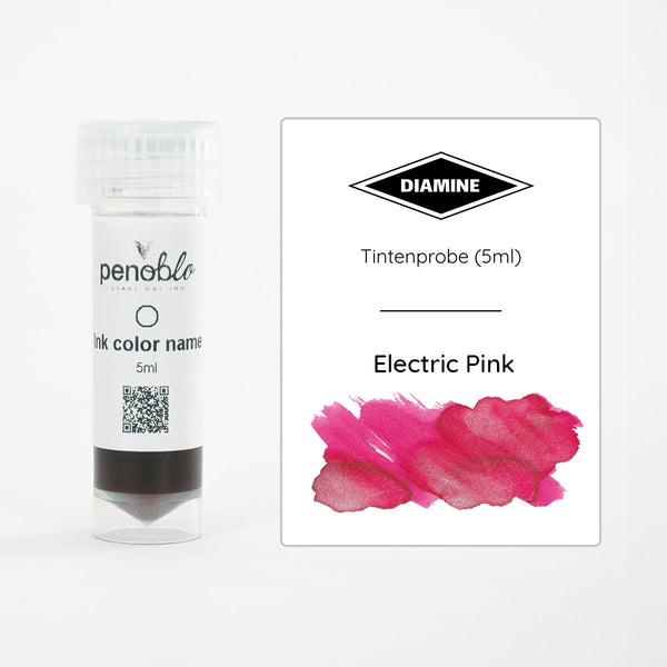 Penoblo Tintenprobe, Diamine Shimmering, Electric Pink