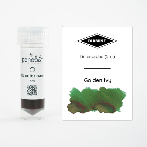 Diamine, Tintenprobe, Shimmering, Golden Ivy, 5ml