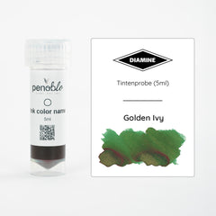 Diamine, Tintenprobe, Shimmering, Golden Ivy, 5ml