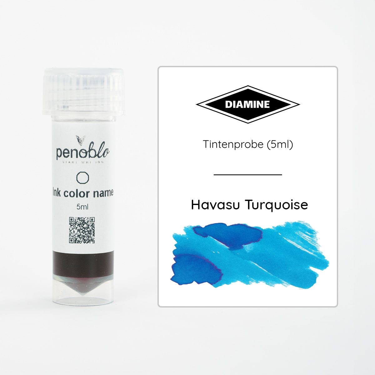 Penoblo Ink Sample, Diamine Regular, Havasu Turquoise
